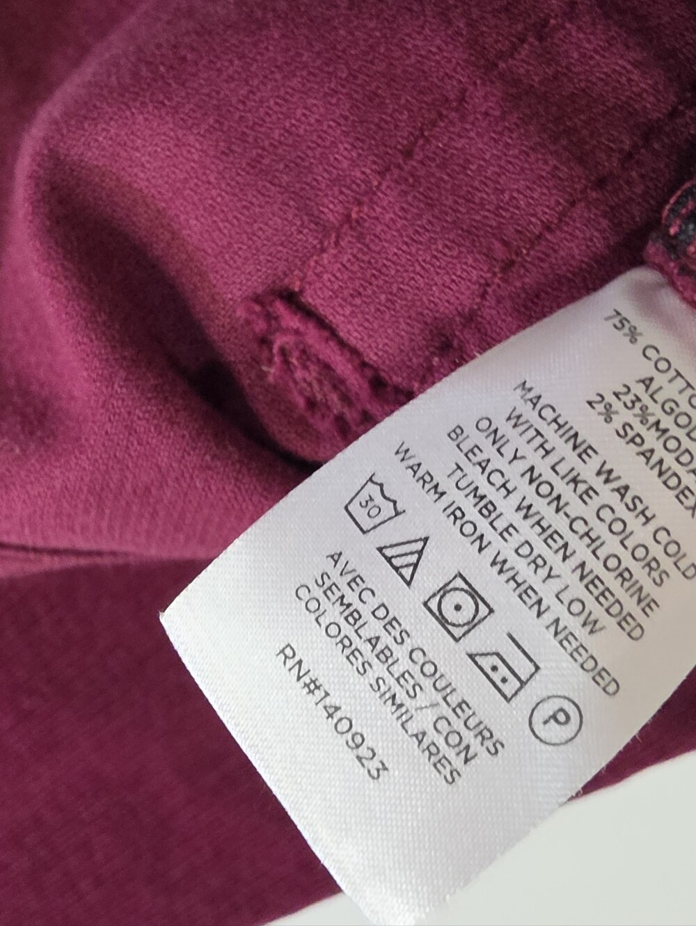 Loft Velvet Corduroy Skinny Pants Womens Size 8 Maroon High Rise Retro Style - Picture 7 of 7